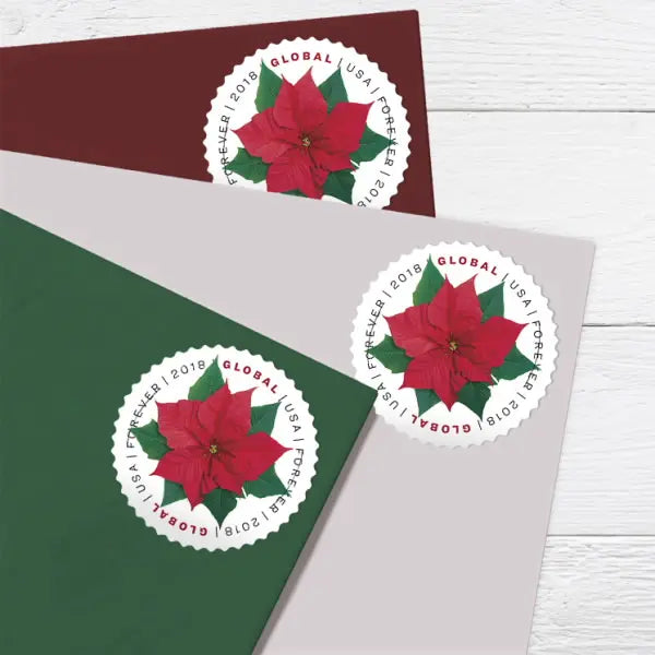 2018 US Global Poinsettia Stamps Sheets of 10