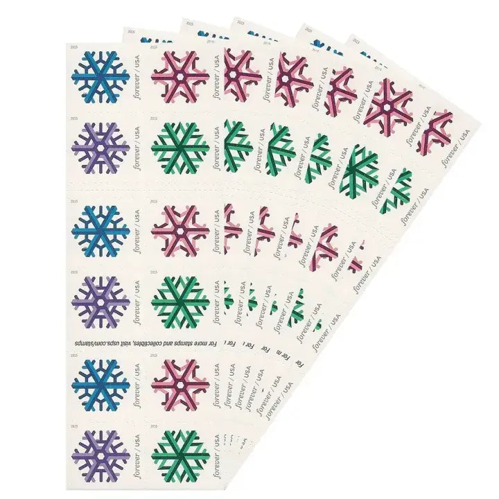 2015 US Geometric Snowflakes Forever Stamp Sheets of 20