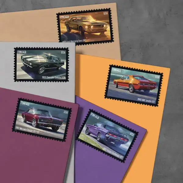 2022 us pony cars stamps Sheets of 20