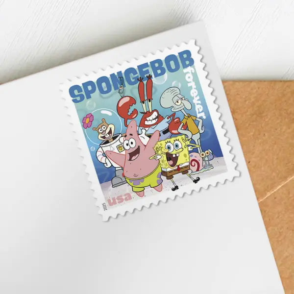 2025 SpongeBob SquarePants U.S. Stamps Sheets of 16