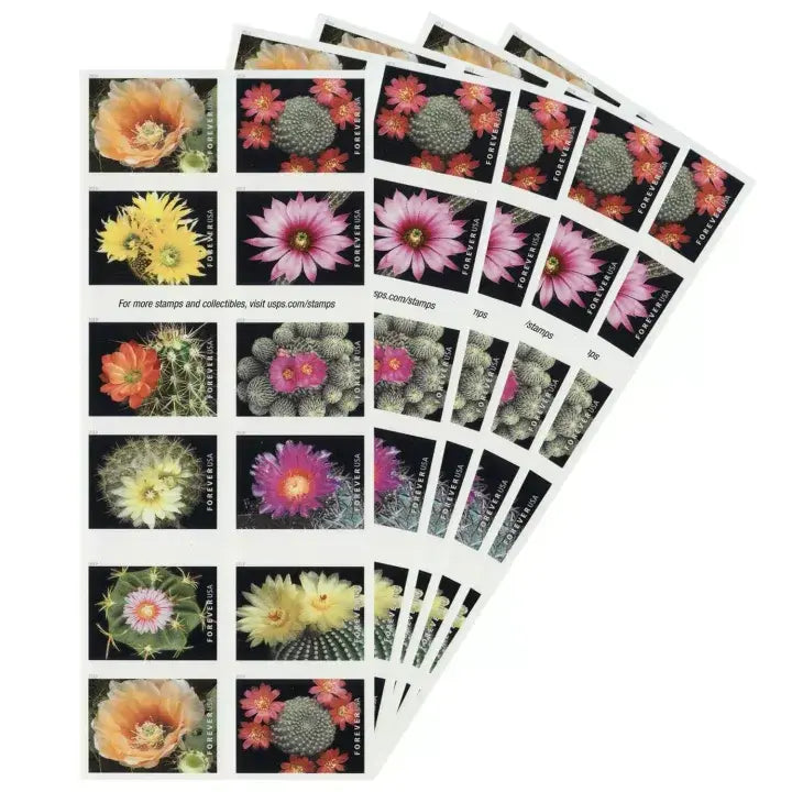 2019 Cactus Flowers Forever First Class Postage US Stamps Sheets of 20