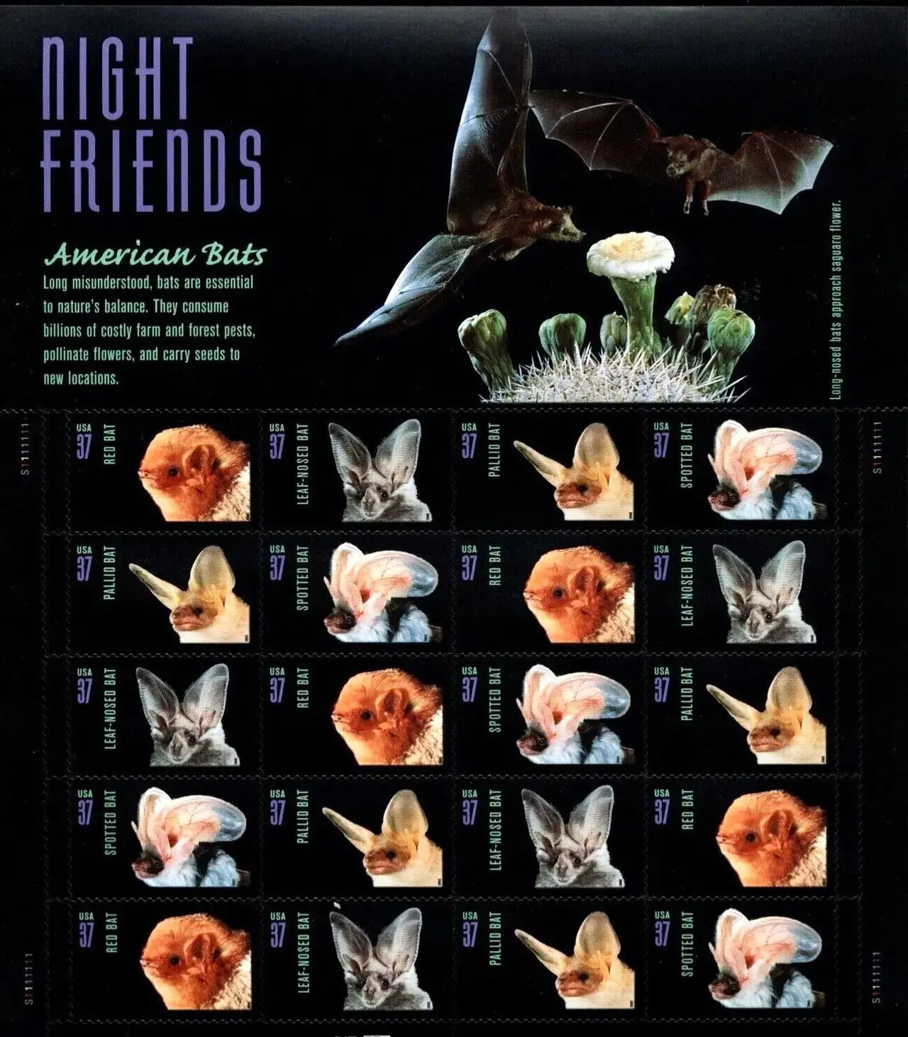 2002  US  American  Bats  Stamp Sheets of 20