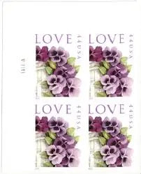 2010 US LOVE Pansies in a Basket Collectible Stamps Sheets of 20