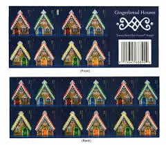 2013 US Gingerbread Houses Forever Stamp Sheets of 20