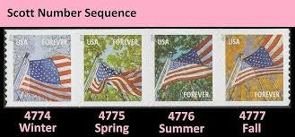 2013 US Forever Stamps A Flag for All Seasons roll of 100