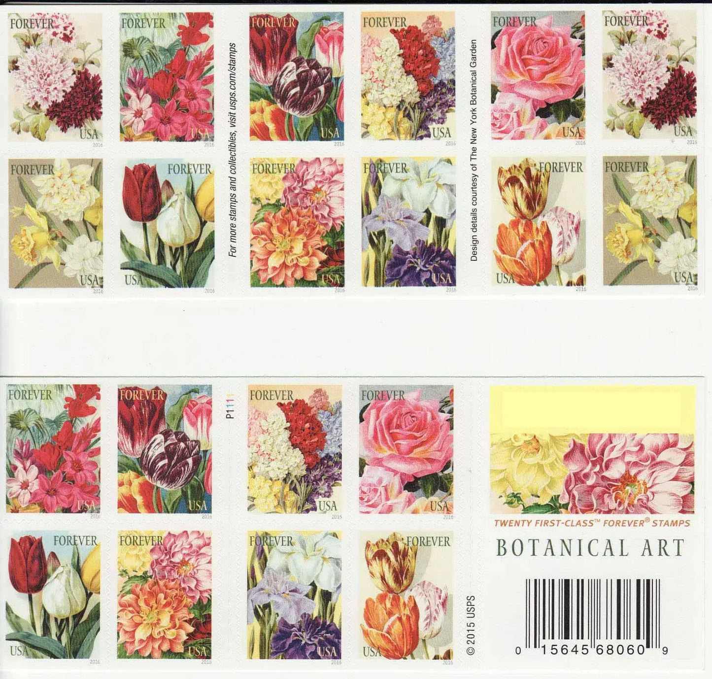 2016 US Botanical Art Forever Stamp Sheets of 20
