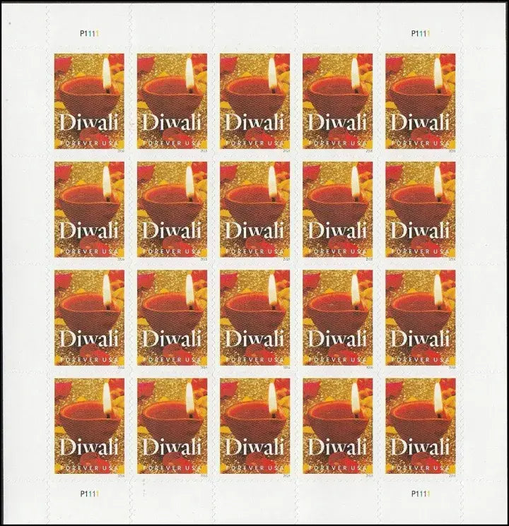 2016  US  Diwali  Celebration First  Class  Postage  Stamps Sheets of 20