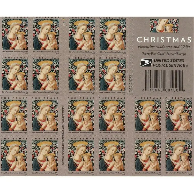 2016 US Florentine Madonna and Child Forever Stamps Sheets of 20