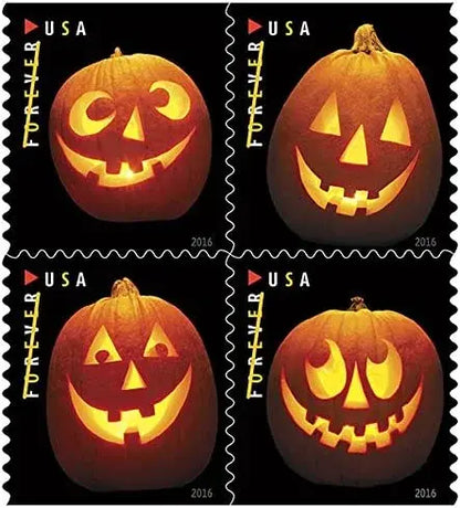 2016 US Jack-o-Lanterns Forever Stamp Sheets of 20