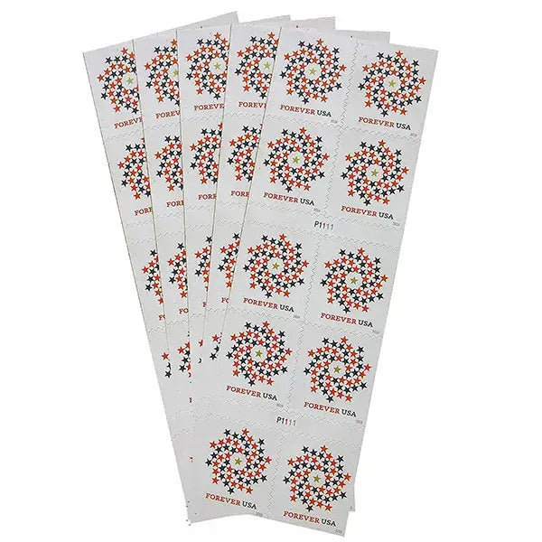 2016 US Stars Red Blue Forever Stamp Sheets of 10