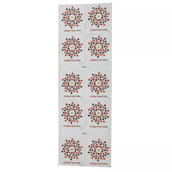 2016 US Stars Red Blue Forever Stamp Sheets of 10