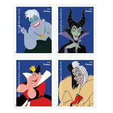 2017 US Disney Villains Forever Stamp Sheets of 20