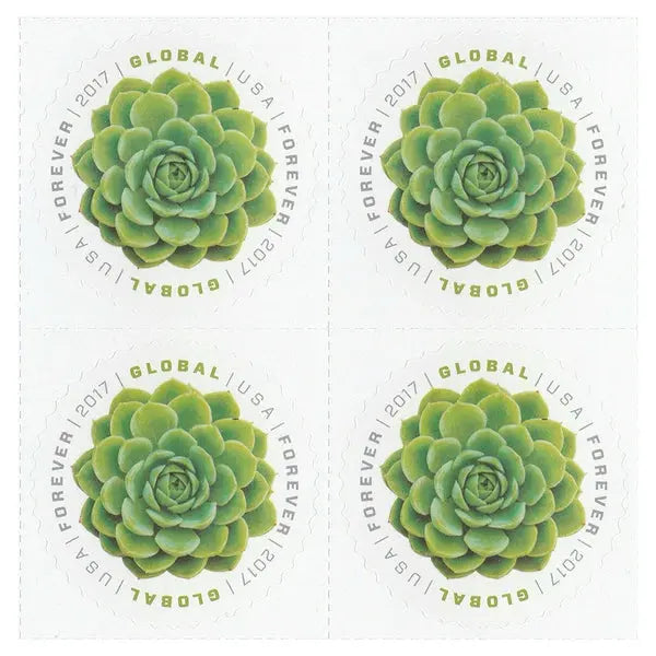 2017 US Global Green Succulent Forever Stamp Sheets of 10