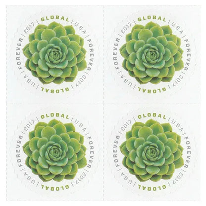 2017 US Global Green Succulent Forever Stamp Sheets of 10