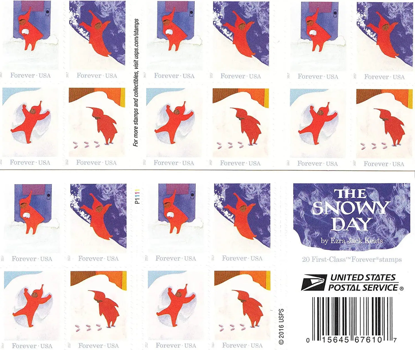 2017 us snowy day stamp Sheets of 20