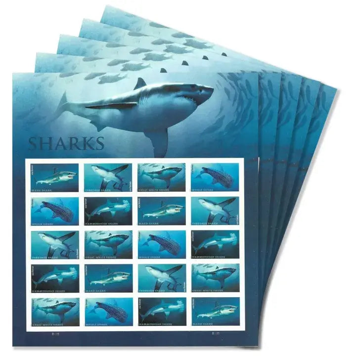 2017  us  shark  stamps Sheets of 20