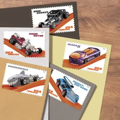 2018  us  hot  wheels  stamps Sheets of 20