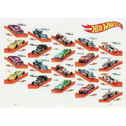 2018  us  hot  wheels  stamps Sheets of 20
