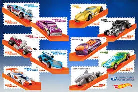 2018  us  hot  wheels  stamps Sheets of 20