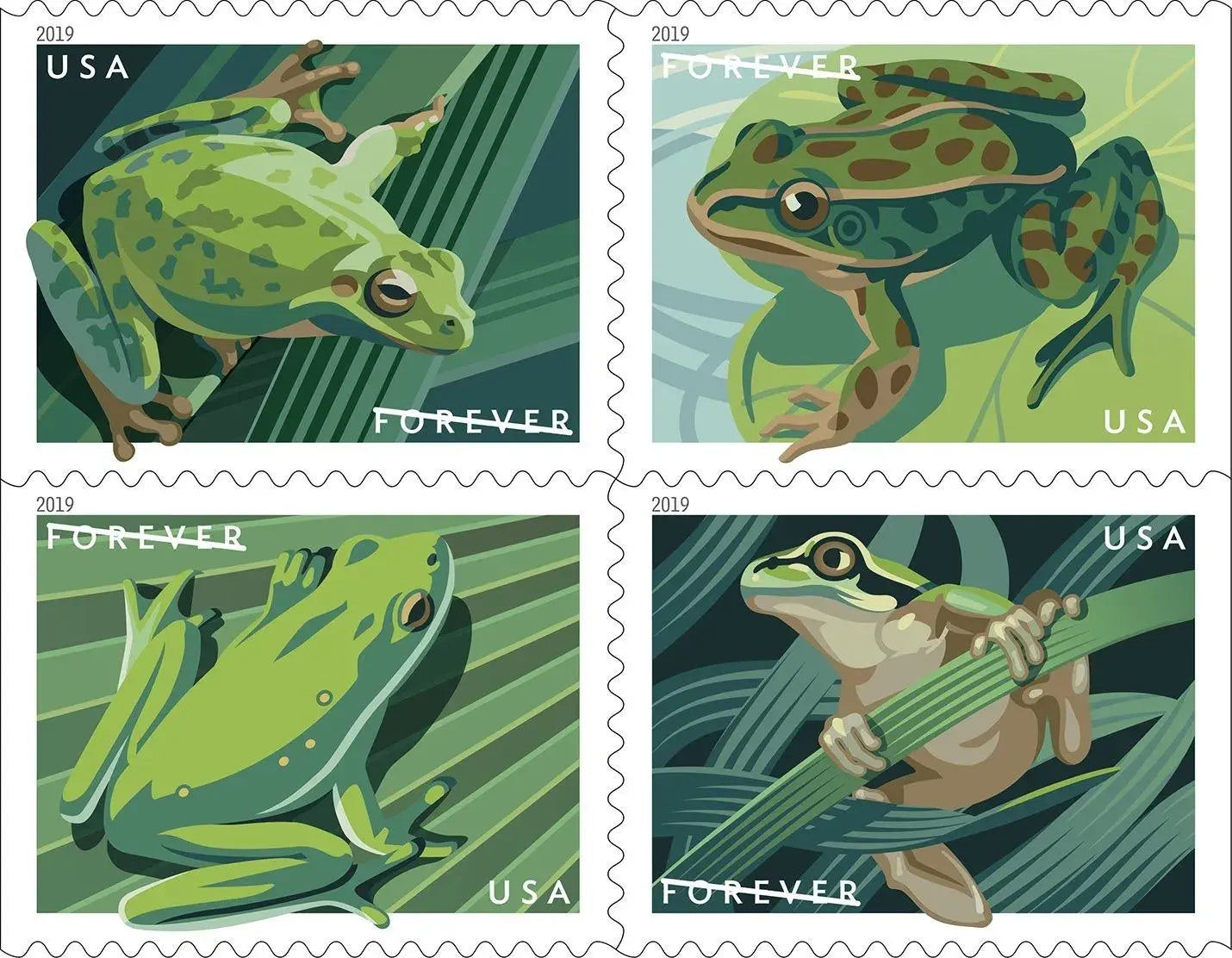 2019 US Frogs Forever Stamp Sheets of 20