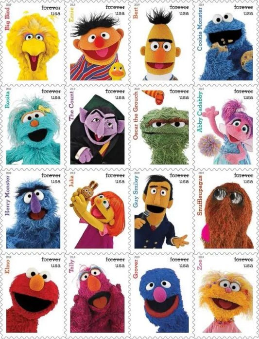 2019 US Sesame Street Forever Stamp Sheets of 16