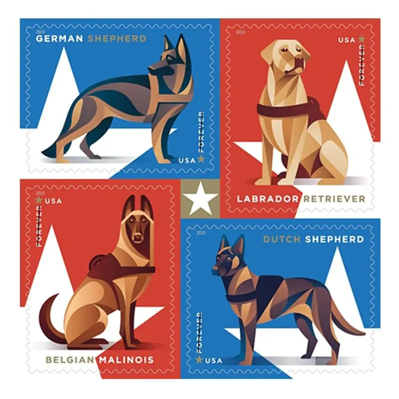 2019 US Military Working Dogs Forever Stamps Sheets of 20