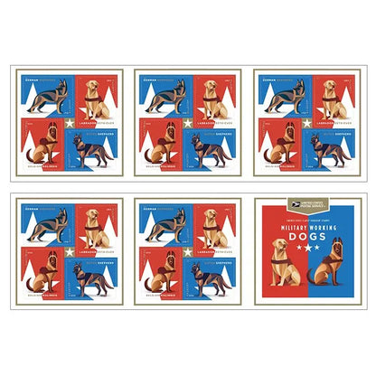 2019 US Military Working Dogs Forever Stamps Sheets of 20