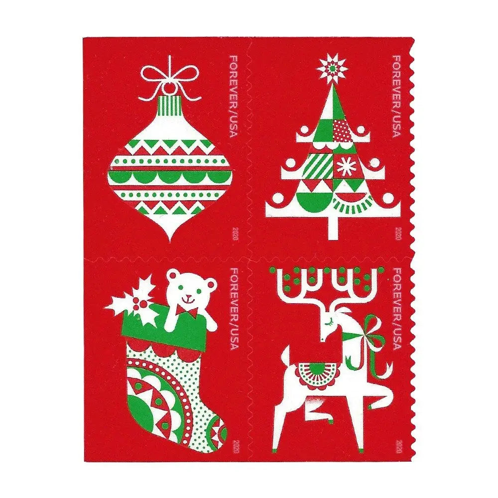 2020 US Holiday Delights Forever Stamp Sheets of 20