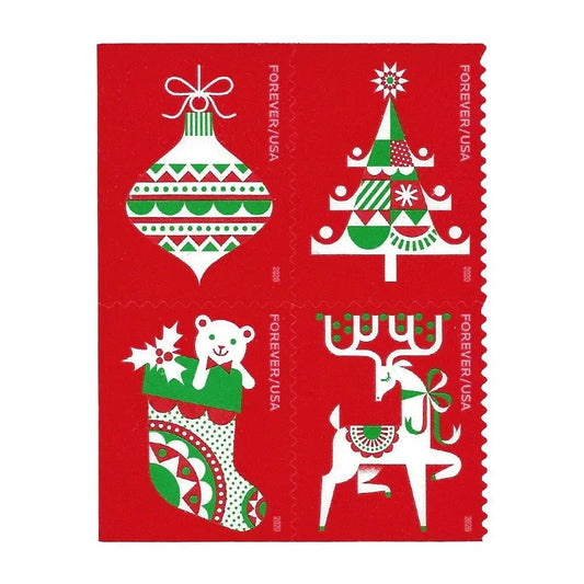 2020 US Holiday Delights Forever Stamp Sheets of 20