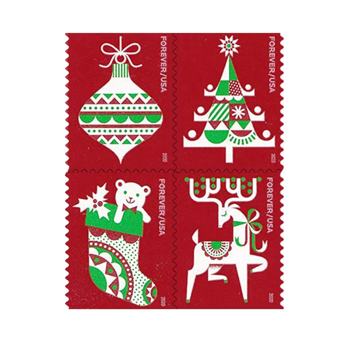 2020 US Holiday Delights Forever Stamp Sheets of 20