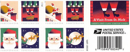 2021 US A Visit from St Nick Forever Stamp Sheets of 20