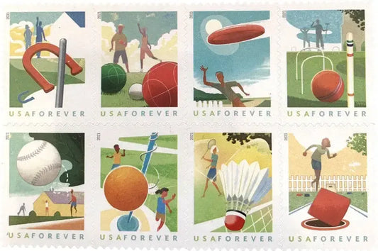 2021 US Backyard Games Forever Stamp Sheets of 16