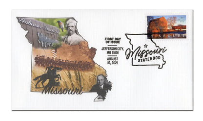missouri statehood 2021 bollinger mill burfordville covered bridge stamp Sheets of 20