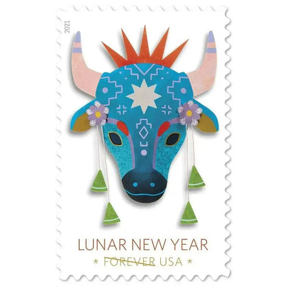 2021  us  lunar  new  year  ox  stamps Sheets of 20