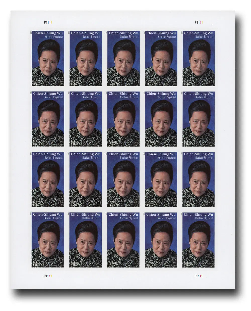 2021 US Imperforate Chien Shiung Wu First Class Forever Stamp Sheets of 20