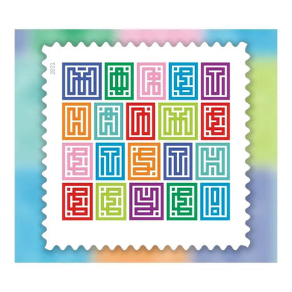 2021  us  mystery  message  stamps Sheets of 20