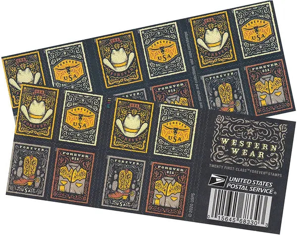 2021 US Western Wear Forever Stamp Sheets of 20