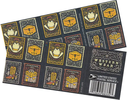 2021 US Western Wear Forever Stamp Sheets of 20