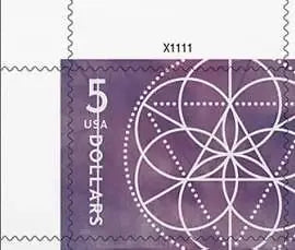 2022 5-dollar floral geometry stamps Sheets of 4