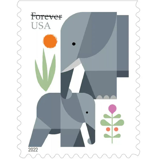 2022 US Elephants First Class Forever Stamps Sheets of 20