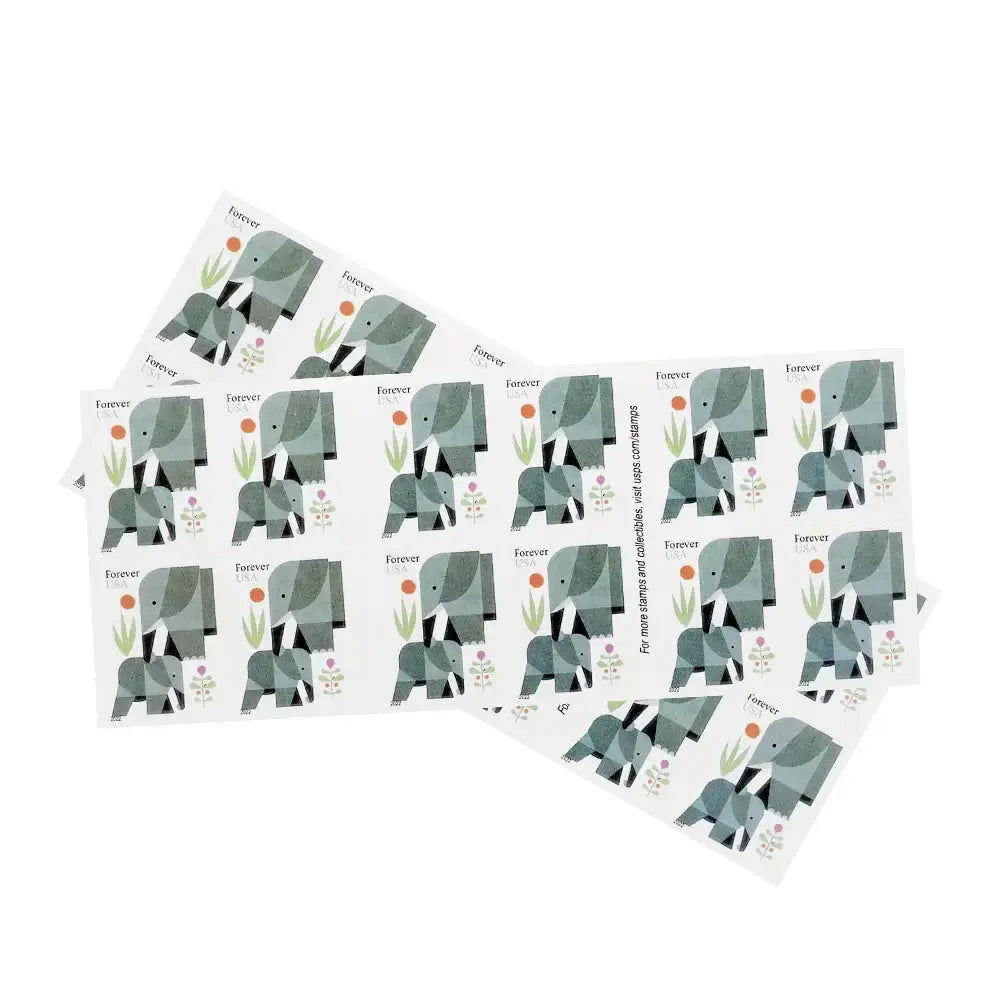 2022 US Elephants First Class Forever Stamps Sheets of 20