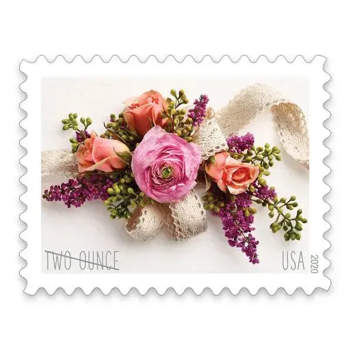 (2020) US Garden Corsage Wedding Postage Stamps Sheets of 20