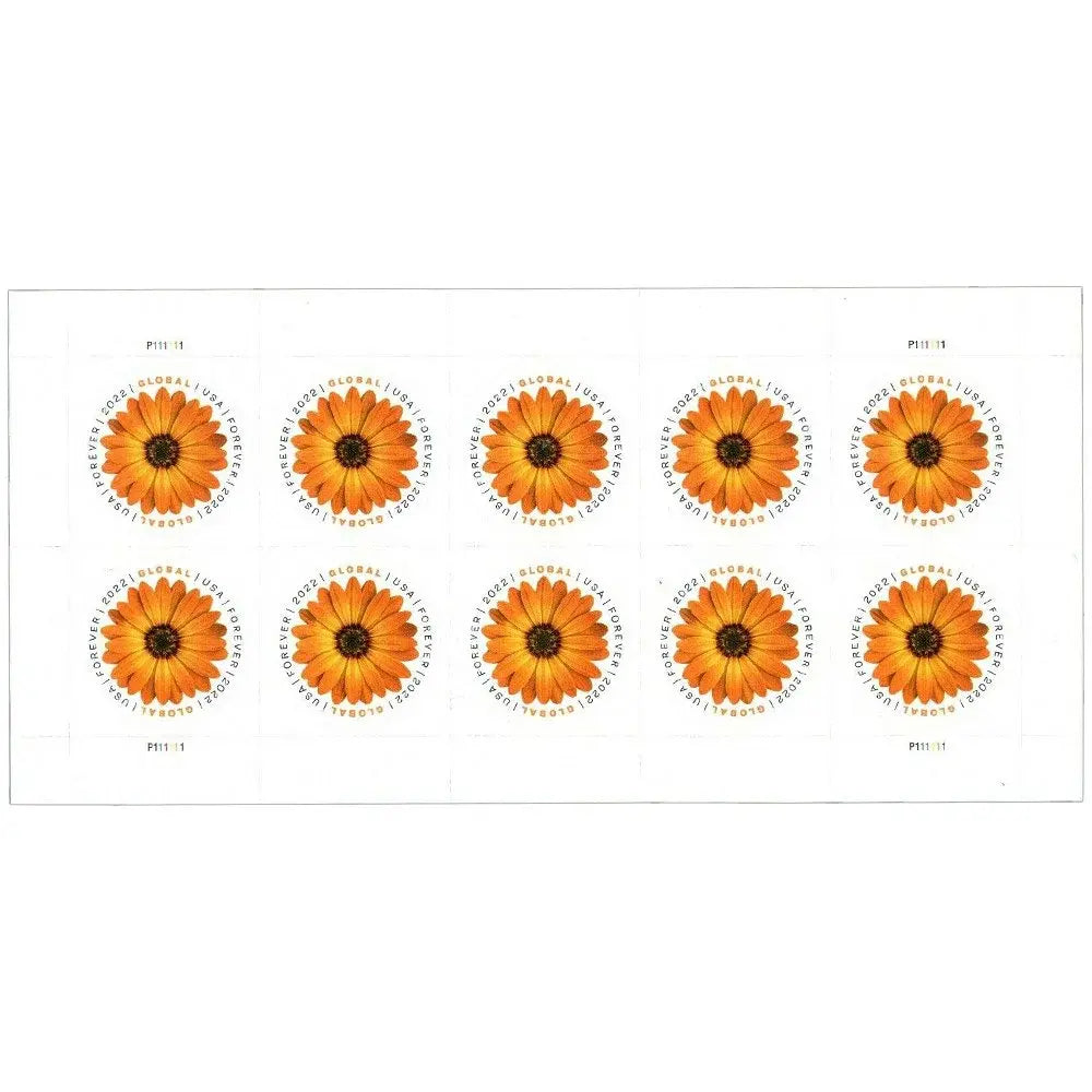 2022 US Global Forever African Daisy Stamp Sheets of 10