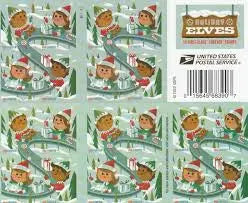 2022 US Holiday Elves Forever Stamps Sheets of 20