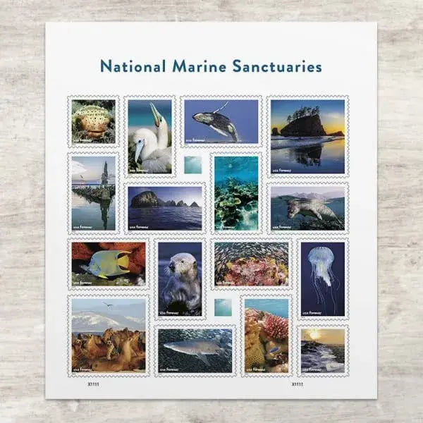 2022  US  National  Marine  Sanctuaries  Forever  Stamps Sheets of 16