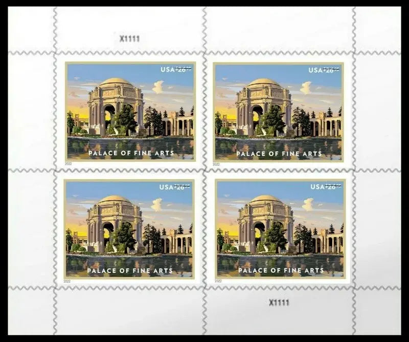 2022  US  Palace  of  Fine  Arts  Stamps Sheets of 4