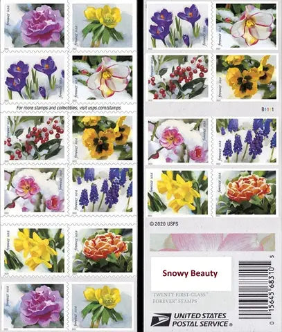 2022 US Snowy Garden Beauty Forever Stamp Sheets of 20