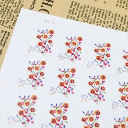2022 US Two Ounce Sunflower Bouquet Forever Stamps Sheets of 20