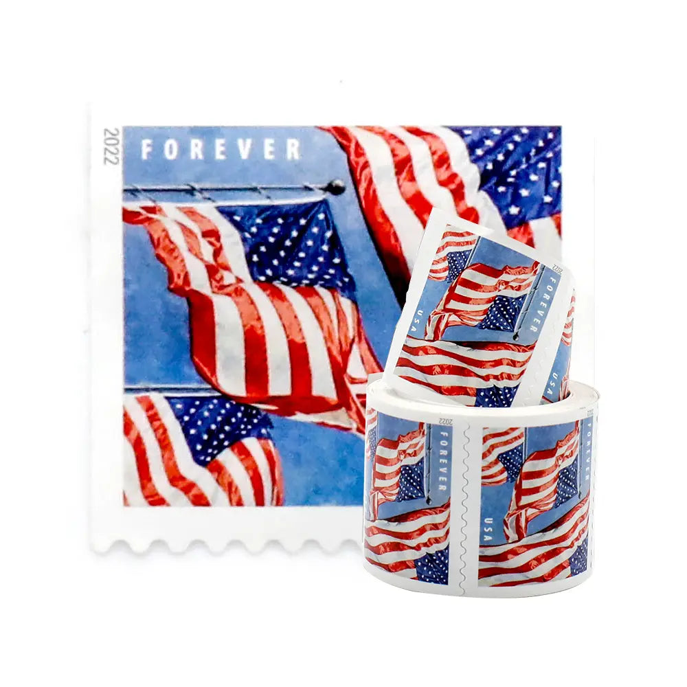 2022 US Forever American Flag roll of 100