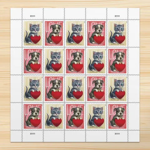 2023 US Cat and Dog Love Stamps Sheets of 20